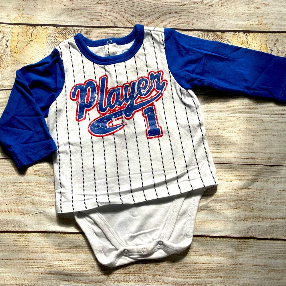 Children’s Place Baseball Bodysuit Boys Size 9-12 mo